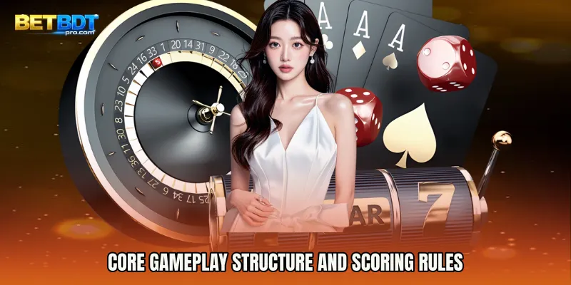 Core gameplay structure and scoring rules