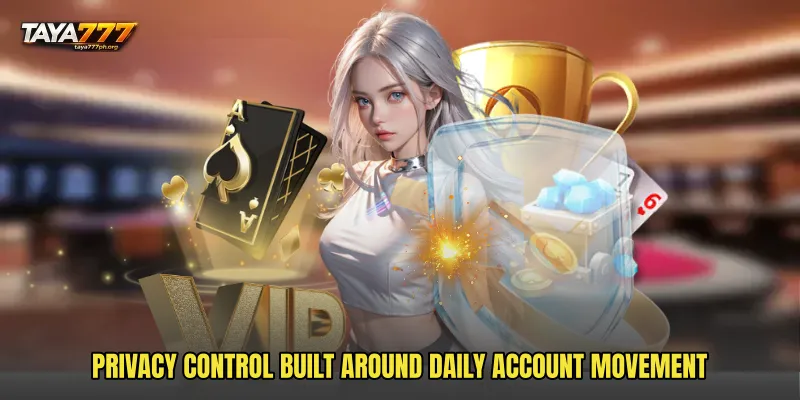 Privacy control built around daily account movement