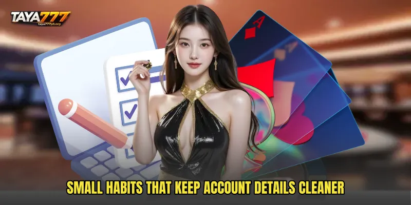 Small habits that keep account details cleaner